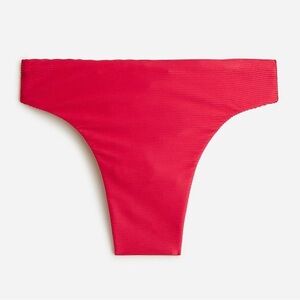 J.Crew Ribbed High Rise Cheeky Bikini Bottom Pink Size S